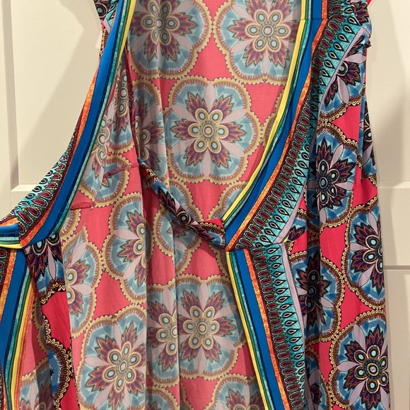 Nicole by Nicole miller multicolored and multi design wrap Dress size small EUC - Picture 5 of 9